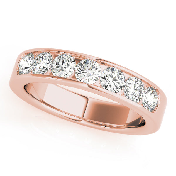 18K Rose Gold 0.14ctw Diamond Wedding Band