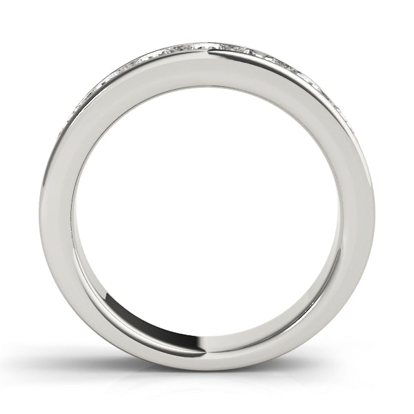14K White Gold Round Diamond Wedding Ring