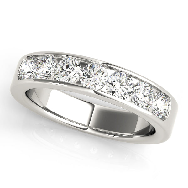 14K White Gold Round Diamond Wedding Ring