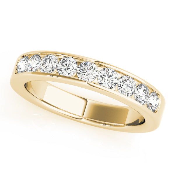 14K Yellow Gold Multi-Diamond Wedding Band