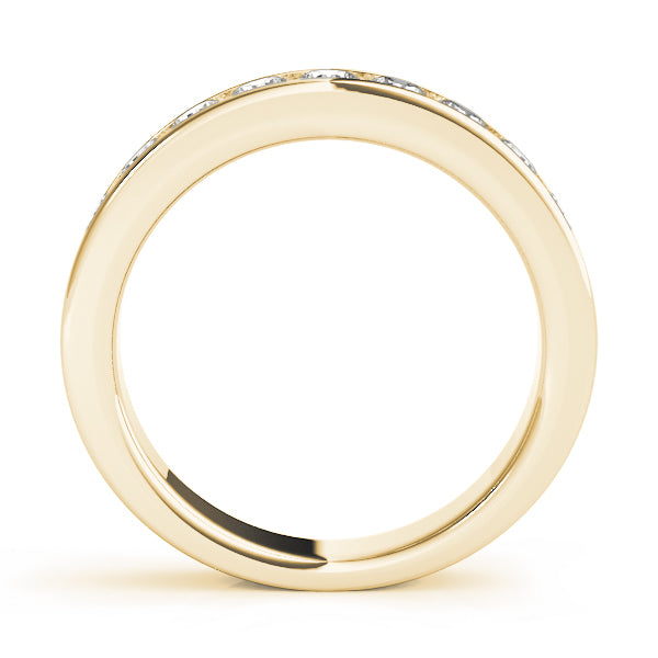 18K Yellow Gold Multi-Diamond Wedding Band