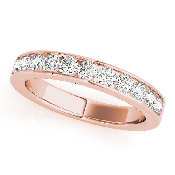 Rose Gold 0.22ctw Diamond Wedding Band