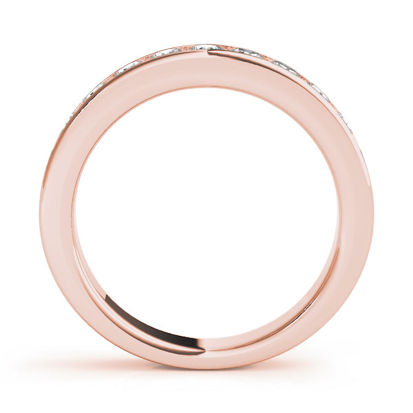 Rose Gold 0.22ctw Diamond Wedding Band