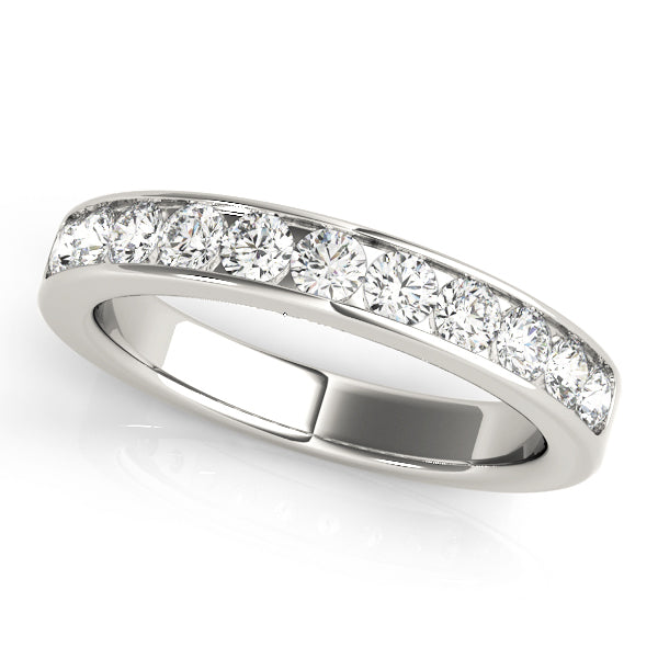 Platinum White Diamond Wedding Ring with 0.22 ctw