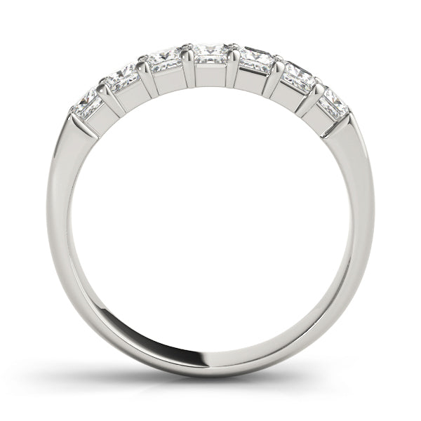 18K White Gold Multi-Diamond Wedding Band