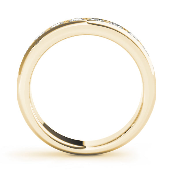 18K Yellow Gold 1/5 ct Diamond Wedding Band