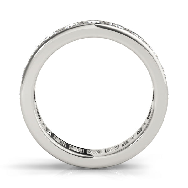 18K White Gold 1/2 ct Diamond Wedding Band