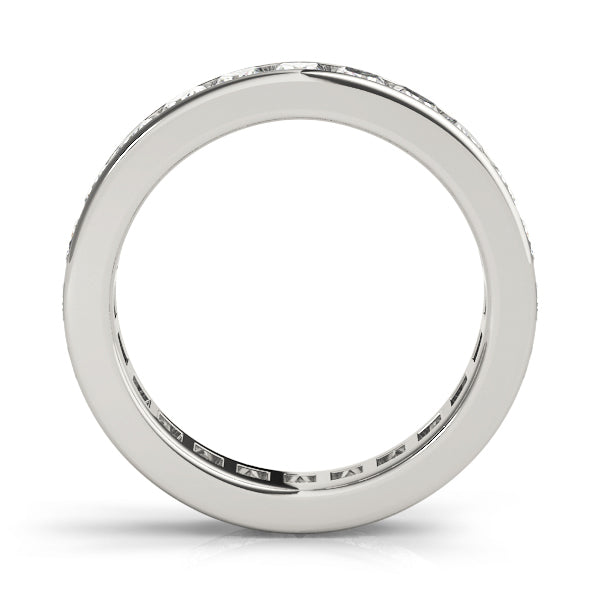 18K White Gold Multi-Diamond Wedding Band